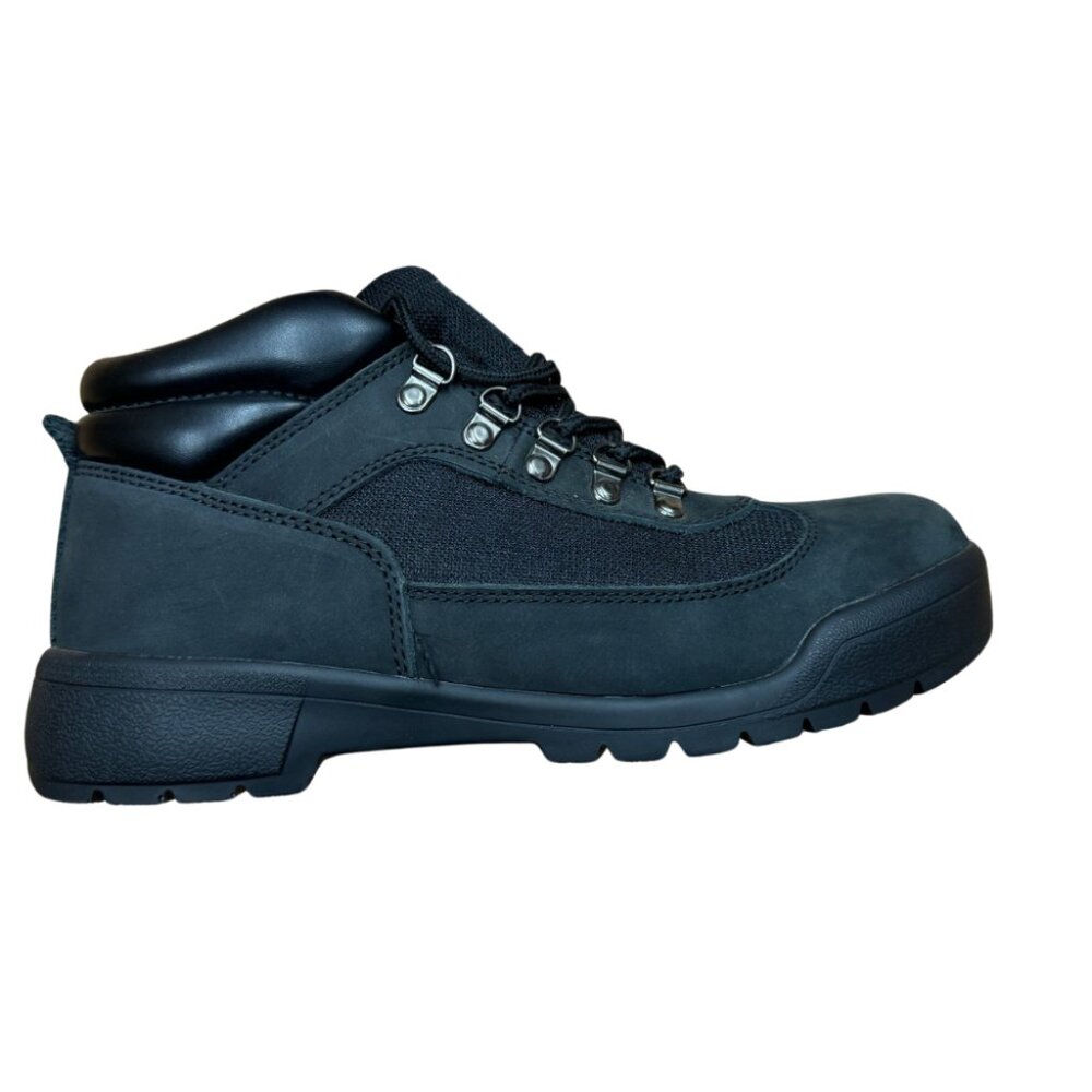 Men's Black Outdoor Hiking Boots with Durable Grip Sole